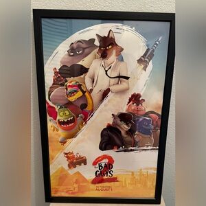 New Bad Guys 2 movie poster. Framed 12”x18”